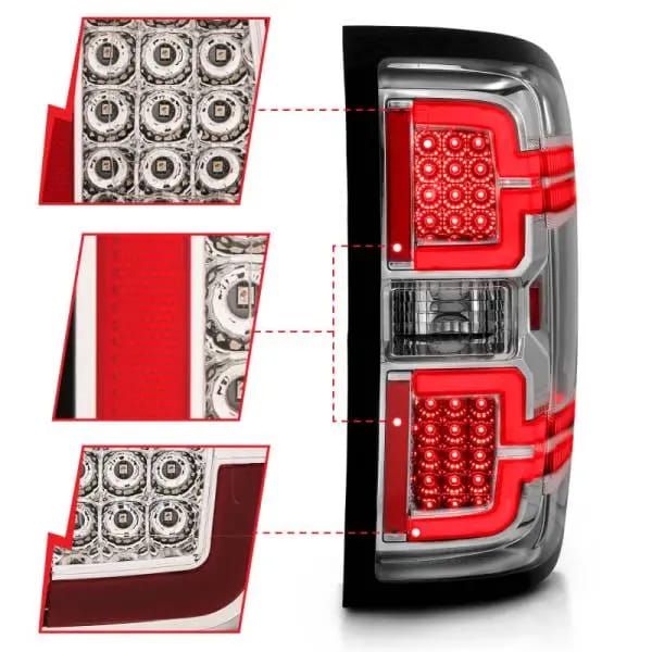 ANZO 2014-2018 Chevy Silverado 1500 LED Taillights Chrome thumbnail 8