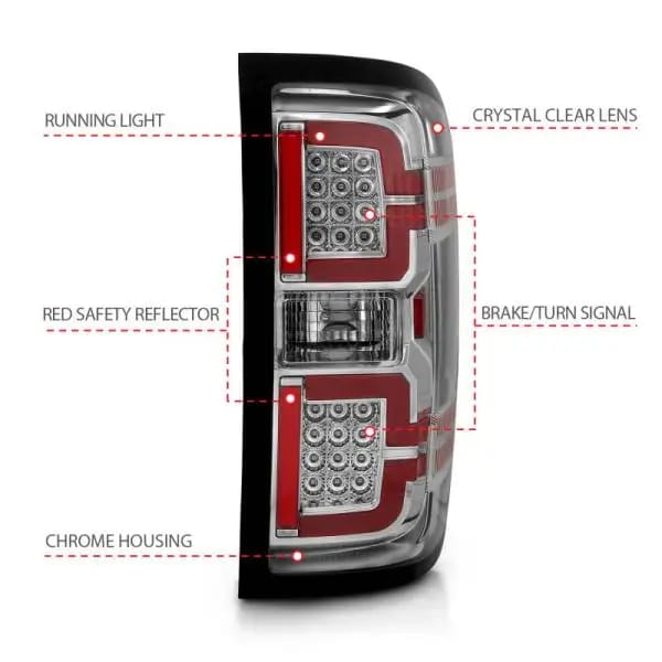ANZO 2014-2018 Chevy Silverado 1500 LED Taillights Chrome thumbnail 12