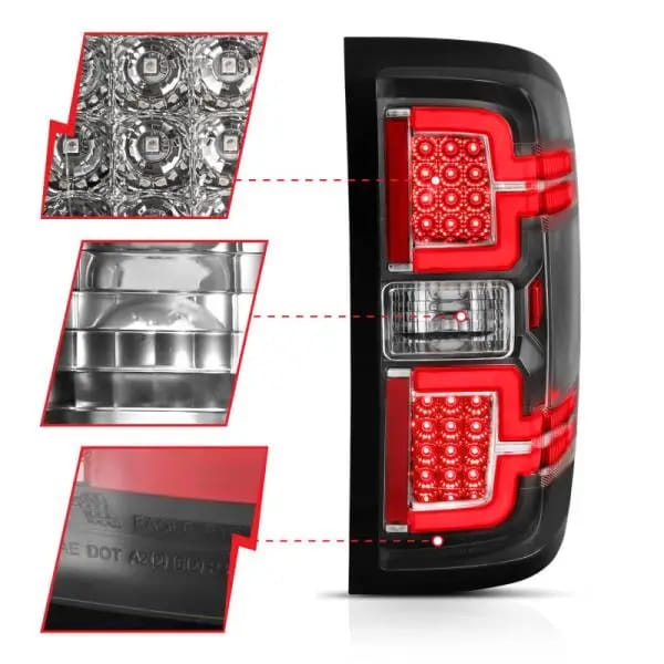 ANZO 2014-2018 Chevy Silverado 1500 LED Taillights Black thumbnail 3
