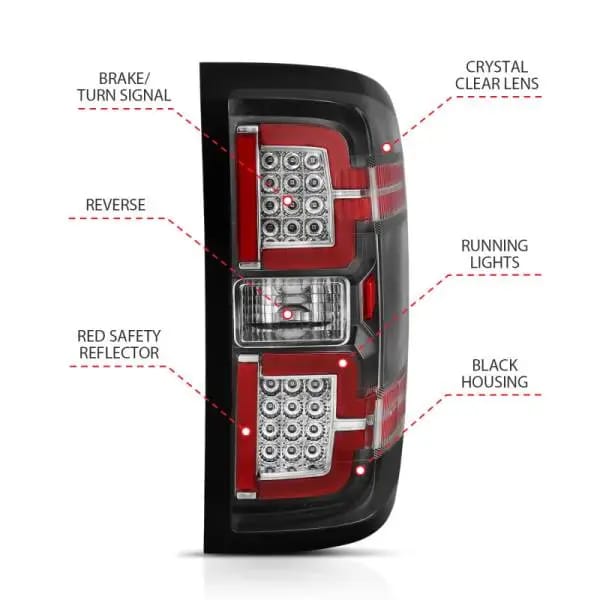 ANZO 2014-2018 Chevy Silverado 1500 LED Taillights Black thumbnail 11