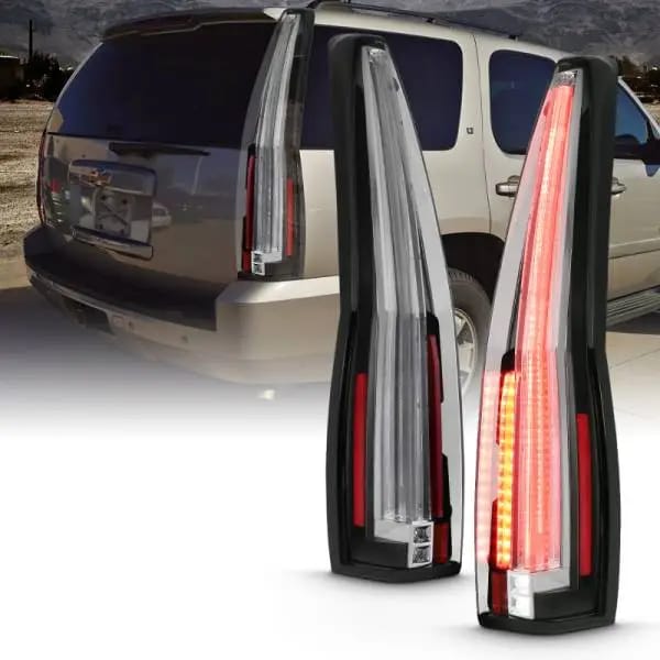 ANZO 2007-2014 Chevrolet Tahoe Led Taillights Red/Clear thumbnail 5
