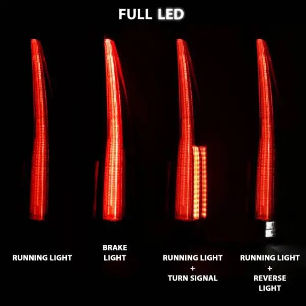 ANZO 2007-2014 Chevrolet Tahoe Led Taillights Red/Clear thumbnail 6