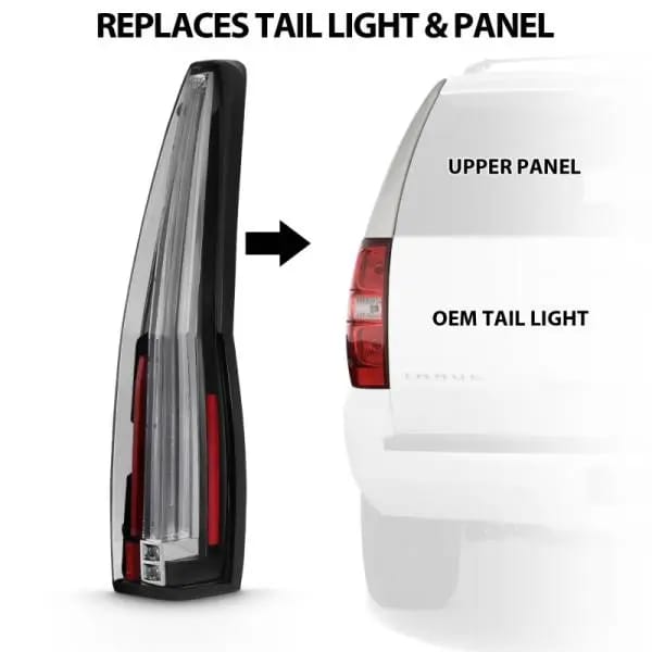 ANZO 2007-2014 Chevrolet Tahoe Led Taillights Red/Clear thumbnail 13