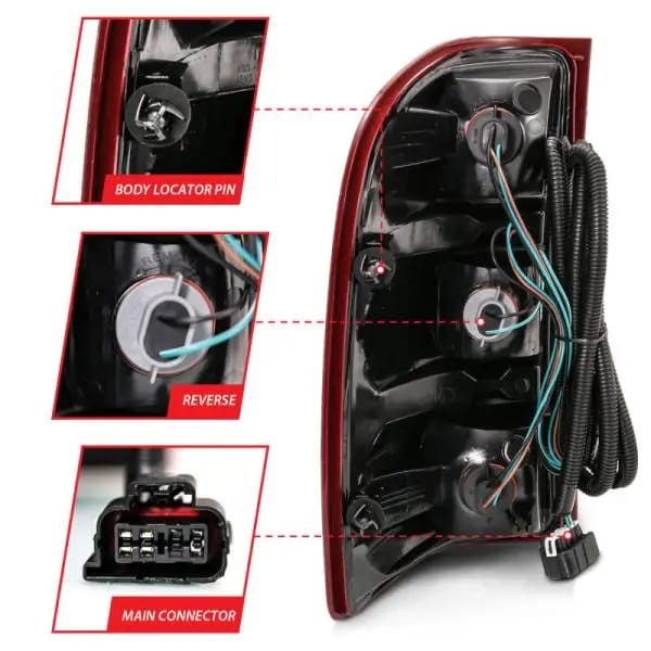ANZO 2007-2013 Chevy Silverado Taillight Red/Clear Lens (OE Replacement) thumbnail 5