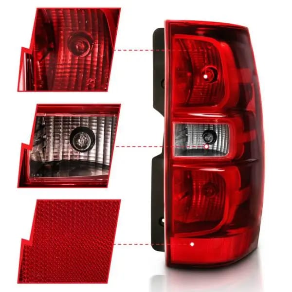 ANZO 2007-2014 Chevy Tahoe Taillight Red/Clear Lens (OE Replacement) thumbnail 4