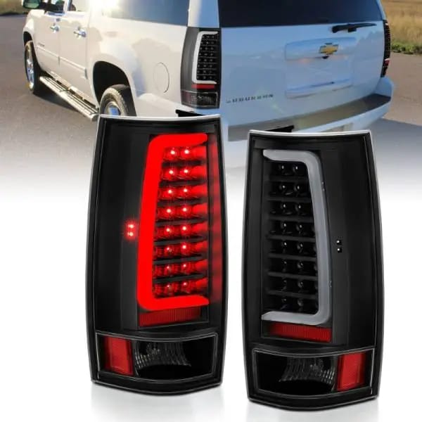 ANZO 2007-2014 Chevy Tahoe LED Taillight Plank Style Black w/Clear Lens thumbnail 2