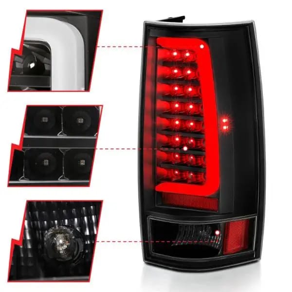 ANZO 2007-2014 Chevy Tahoe LED Taillight Plank Style Black w/Clear Lens thumbnail 4