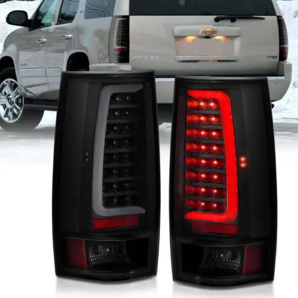 ANZO 2007-2014 Chevy Tahoe LED Taillight Plank Style Black w/Smoke Lens thumbnail 2