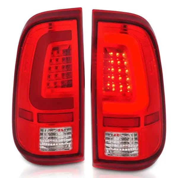 ANZO 2008-2016 Ford F-250 LED Taillights Chrome Housing Red/Clear Lens (Pair) thumbnail 3