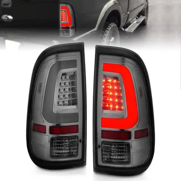 ANZO 2008-2016 Ford F-250 LED Taillights Chrome Housing Smoke Lens (Pair) thumbnail 2