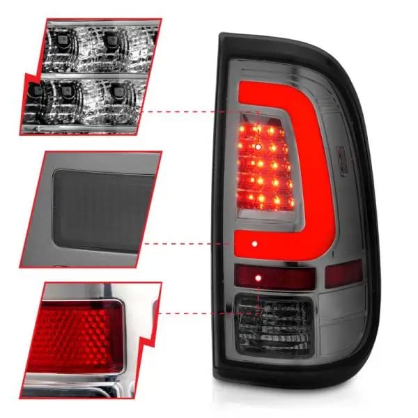 ANZO 2008-2016 Ford F-250 LED Taillights Chrome Housing Smoke Lens (Pair) thumbnail 10