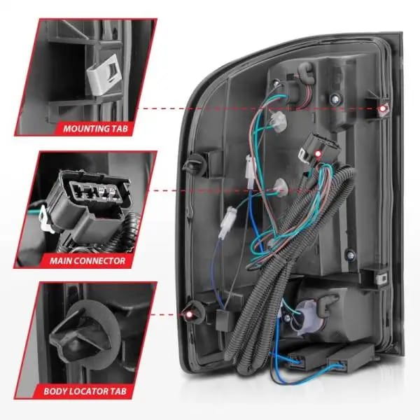 ANZO 2007-2013 Chevrolet Silverado1500/ 2500/ 3500 LED Tail Lights w/ Light Bar Black Housing Smoke thumbnail 5