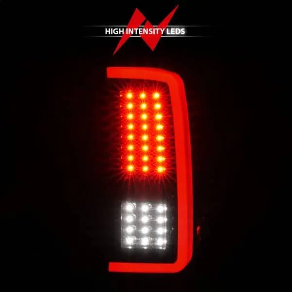 ANZO 2007-2013 Chevrolet Silverado1500/ 2500/ 3500 LED Tail Lights w/ Light Bar Black Housing Smoke thumbnail 6