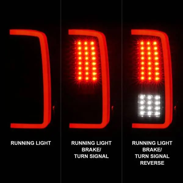 ANZO 2007-2013 Chevrolet Silverado1500/ 2500/ 3500 LED Tail Lights w/ Light Bar Black Housing Smoke thumbnail 9