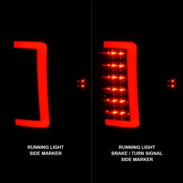 ANZO 2007-2013 GMC Sierra LED Tail Lights w/ Light Bar Black Housing Smoke Lens thumbnail 14
