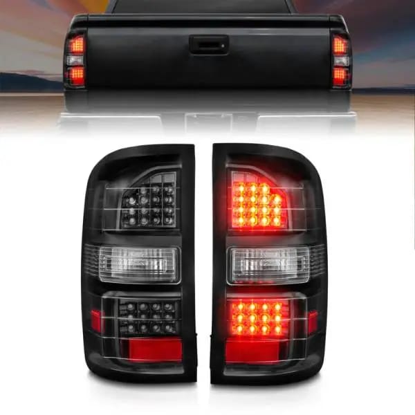 ANZO 2014-2018 GMC Sierra LED Tail Lights Black Housing Clear Lens thumbnail 2