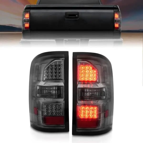 ANZO 2014-2018 GMC Sierra LED Tail Lights Black Housing Smoke Lens thumbnail 2