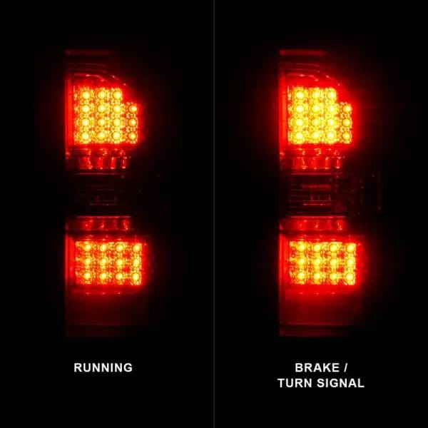 ANZO 2014-2018 GMC Sierra LED Tail Lights Black Housing Red/Clear Lens thumbnail 3