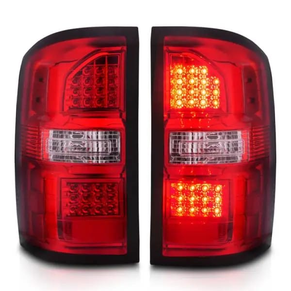 ANZO 2014-2018 GMC Sierra LED Tail Lights Black Housing Red/Clear Lens thumbnail 7