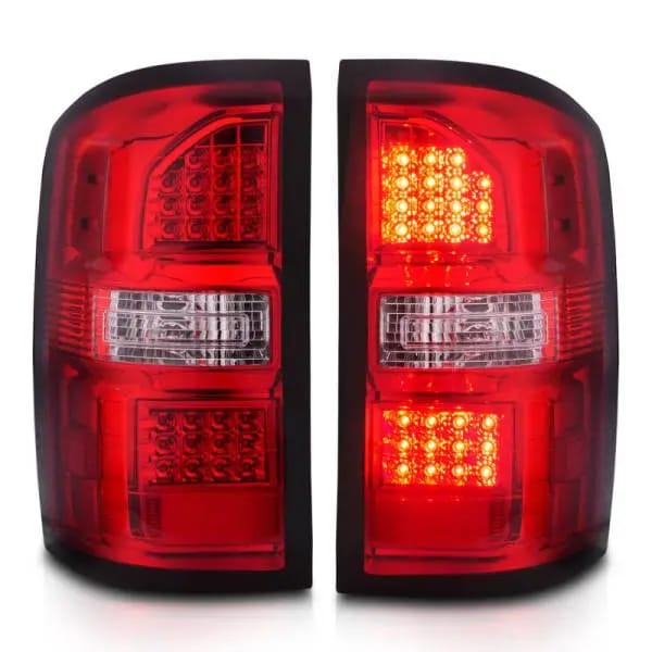 ANZO 2014-2018 GMC Sierra LED Tail Lights Black Housing Red/Clear Lens thumbnail 14