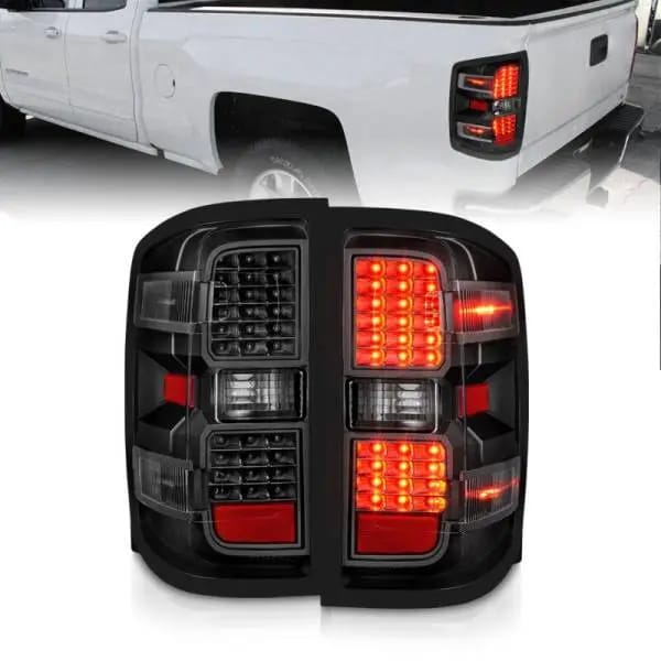 ANZO 15-19 Chevy Silverado 2500HD/3500HD (Factory Halogen Only) LED Tail Lights Black w/Clear Lens thumbnail 2