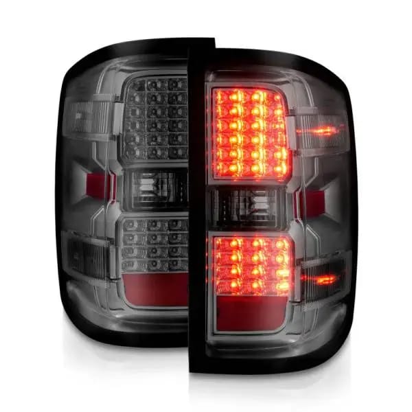 ANZO 15-19 Chevy Silverado 2500HD/3500HD (Factory Halogen Only) LED Tail Lights Smoke w/Clear Lens thumbnail 13