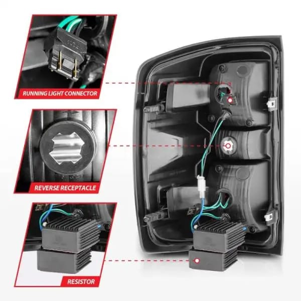 ANZO 15-19 Chevy Silverado 2500HD/3500HD (Halgn Only) LED Tail Lights w/Black Light Bar & Clear Lens thumbnail 4