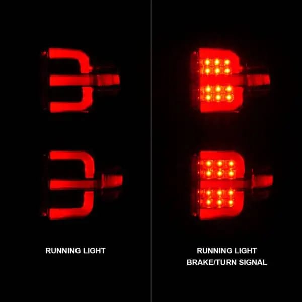 ANZO 15-19 Chevy Silverado 2500HD/3500HD (Halgn Only) LED Tail Lights w/Black Light Bar & Clear Lens thumbnail 9