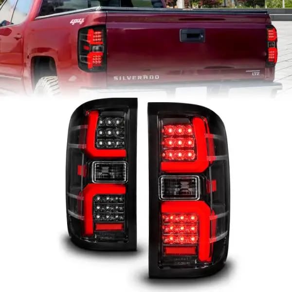 ANZO 15-19 Chevrolet Silverado 2500 HD/3500 HD LED Taillight w/ Sequential Black Housing/Clear Lens thumbnail 2