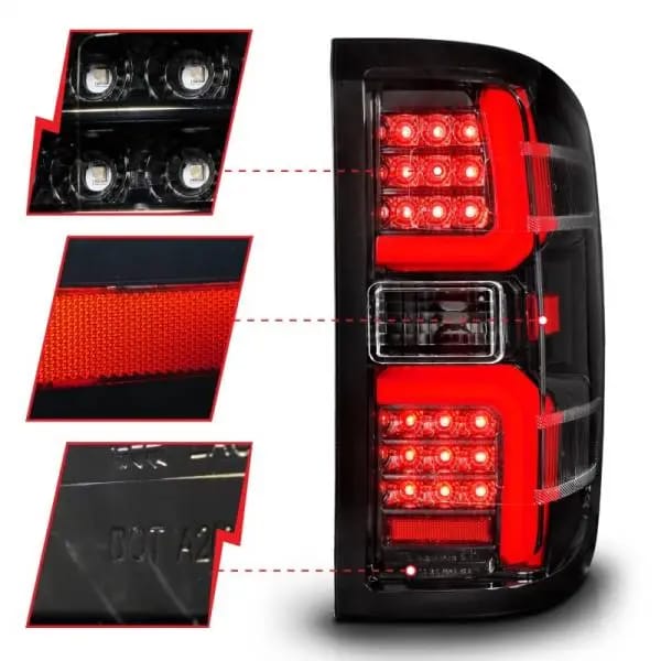 ANZO 15-19 Chevrolet Silverado 2500 HD/3500 HD LED Taillight w/ Sequential Black Housing/Clear Lens thumbnail 4