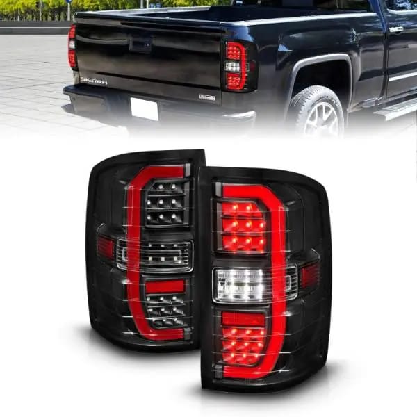ANZO 14-18 GMC Sierra 1500 Full LED Taillights Black Housing Clear Lens (w/C Light Bars) thumbnail 2