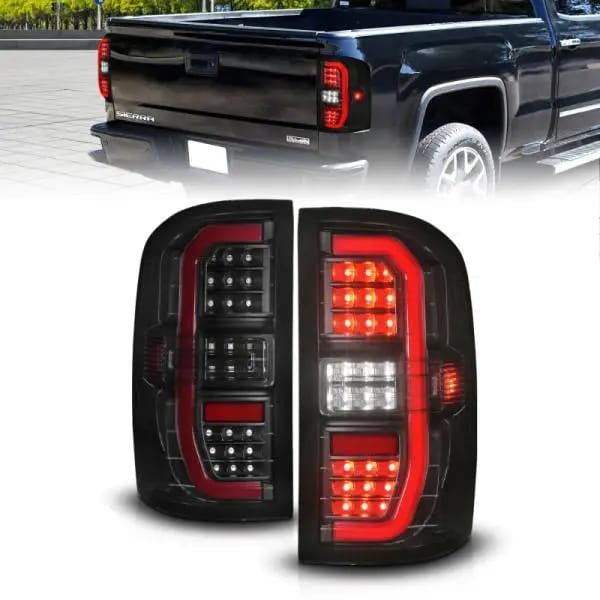 ANZO 14-18 GMC Sierra 1500 Full LED Taillights Black Housing Smoke Lens (w/C Light Bars) thumbnail 2