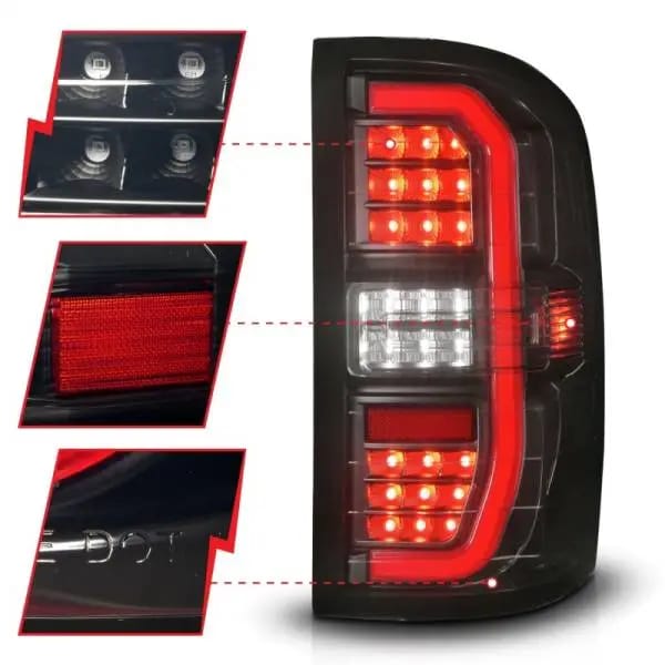 ANZO 14-18 GMC Sierra 1500 Full LED Taillights Black Housing Smoke Lens (w/C Light Bars) thumbnail 4