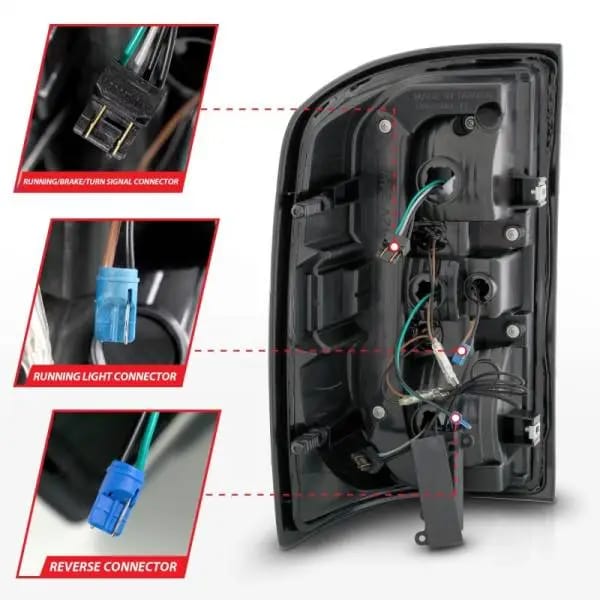 ANZO 14-18 GMC Sierra 1500 Full LED Taillights Black Housing Smoke Lens (w/C Light Bars) thumbnail 6