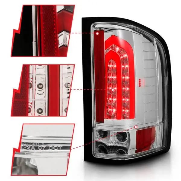 ANZO 2007-2013 Chevrolet Silverado 1500 LED Taillights Chrome thumbnail 8