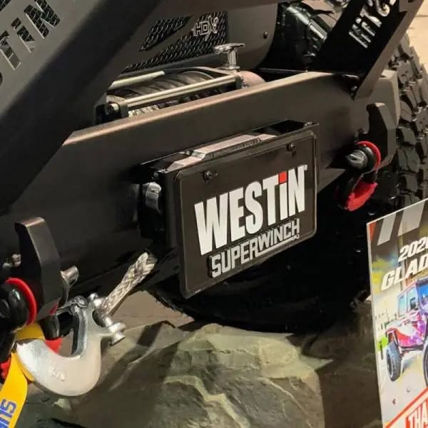 Westin Winch Mount License Plate Re-locator - Black thumbnail 3