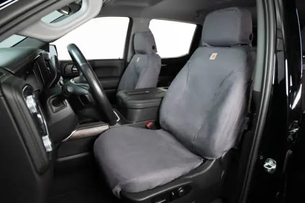 Covercraft 09-21 Ford E Carhartt SeatSaver Custom Front Row Seat Covers - Gravel