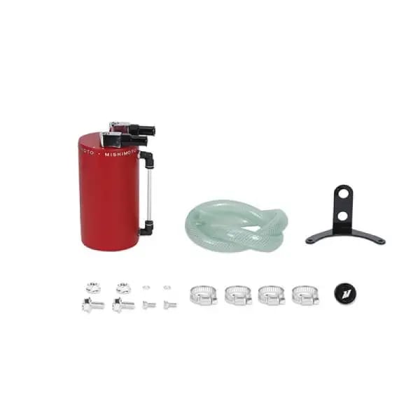 Mishimoto Large Aluminum Oil Catch Can - Wrinkle Red thumbnail 3