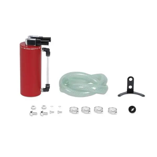 Mishimoto Small Aluminum Oil Catch Can - Wrinkle Red thumbnail 3