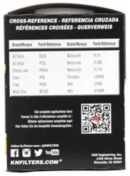 K&N Oil Filter OIL FILTER; AUTOMOTIVE thumbnail 10