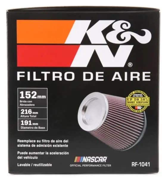 K&N Round Tapered Universal Air Filter 6 inch Flange 7 1/2 inch Base 5 inch Top 7 1/2 inch Height thumbnail 13