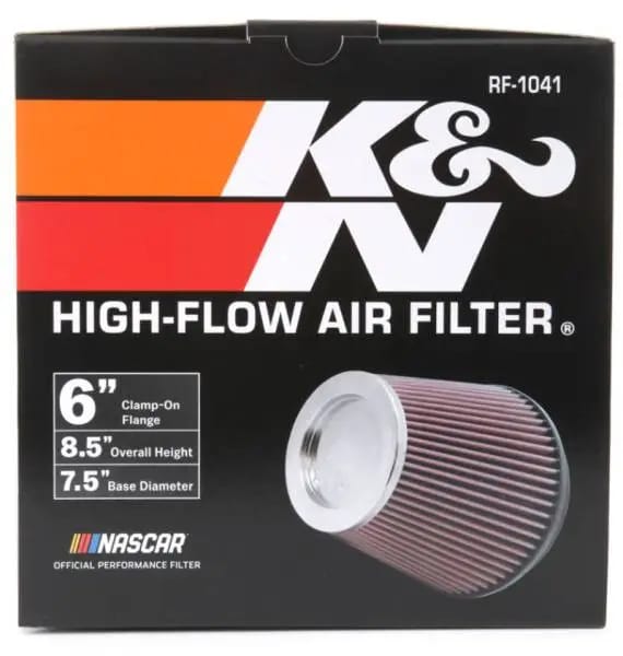 K&N Round Tapered Universal Air Filter 6 inch Flange 7 1/2 inch Base 5 inch Top 7 1/2 inch Height thumbnail 14