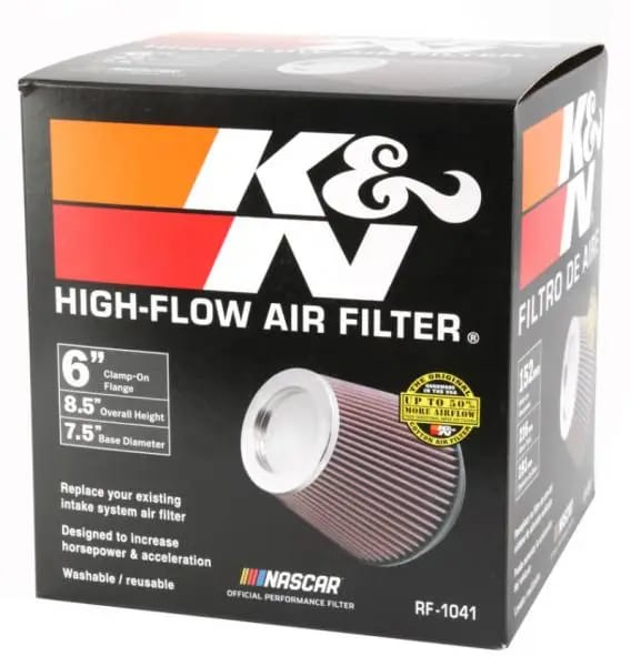 K&N Round Tapered Universal Air Filter 6 inch Flange 7 1/2 inch Base 5 inch Top 7 1/2 inch Height thumbnail 8
