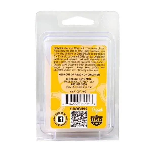 Chemical Guys OG Clay Bar (Light/Medium Duty) - Yellow thumbnail 2