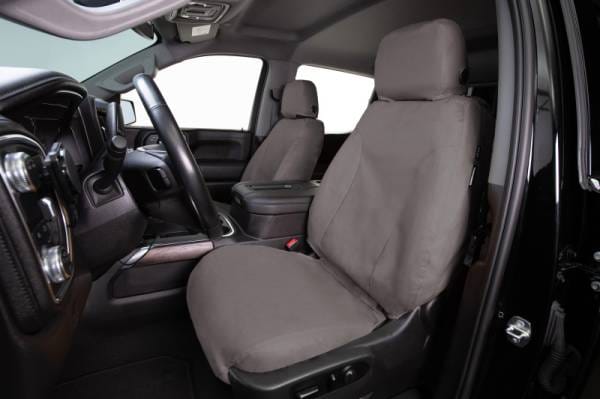 Covercraft 19-24 Dodge Ram Polycotton SeatSaver Custom Front Row Seat Covers - Misty Grey
