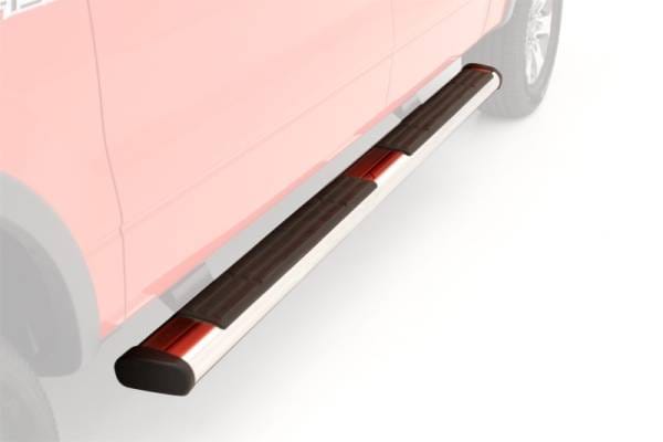 Lund 2019 Chevy Silverado 1500 Crew Cab (Rocker Panel) 6in. Oval Straight SS Nerf Bars - Polished