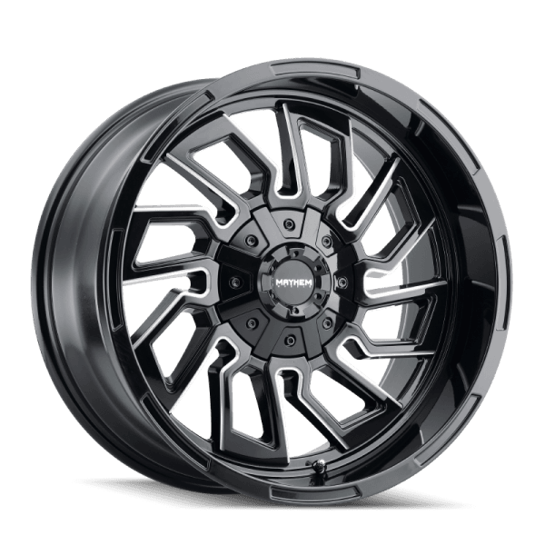 Mayhem 8111 Flywheel 22x10 / 5x127 BP / -19mm Offset / 87.1mm Hub Black w/ Milled Spokes Wheel