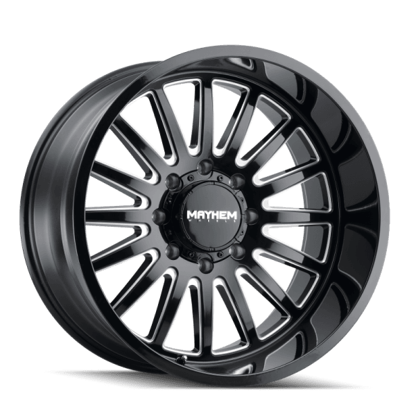 Mayhem 8114 Utopia 20x10 / 8x165.1 BP / -19mm Offset / 125.2mm Hub Black w/ Milled Spokes Wheel