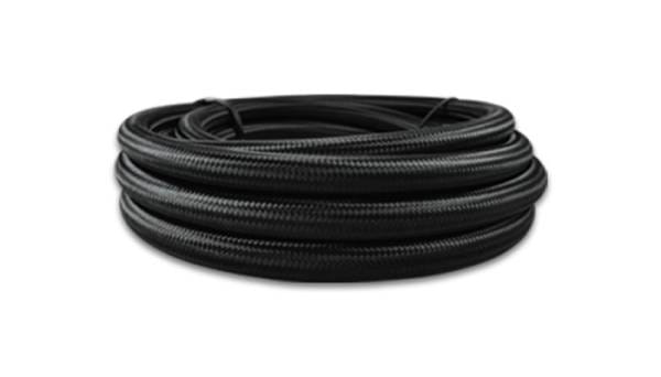 Vibrant -12 AN Black Nylon Braided Flex Hose (20 foot roll)