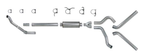 Diamond Eye KIT 4in Turbo Back DUAL AL: 94-97 FORD 7.3L F250/F350 PWRSTROKE NFS W/ CARB EQUIV STDS
